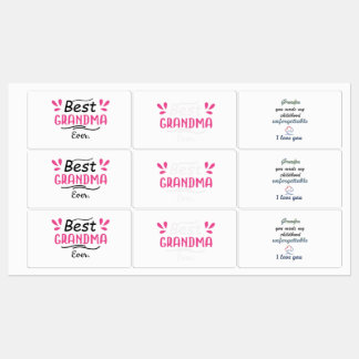 Opa- en opa-stickers/ Beste grootmoeder ooit/ Labels