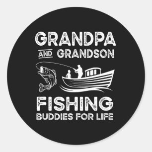 Opa en opa Vist boeddies voor het leven Ronde Sticker