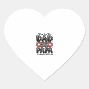Opa en papa vintage gravure vader cadeau ontwerp_ hart sticker