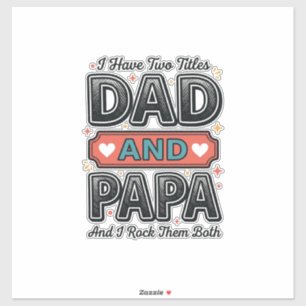 Opa en papa vintage gravure vader cadeau ontwerp_ sticker