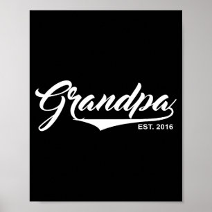 Opa Est 2016 Grappige Nieuwe Baby Aankondigings Ca Poster