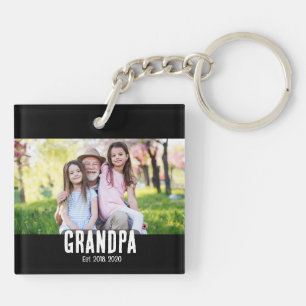 Opa Est. witte script foto Sleutelhanger