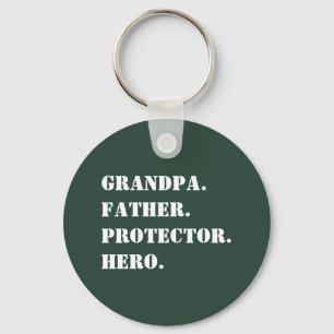 Opa Father Protector Hero Text Vaderdag Sleutelhanger