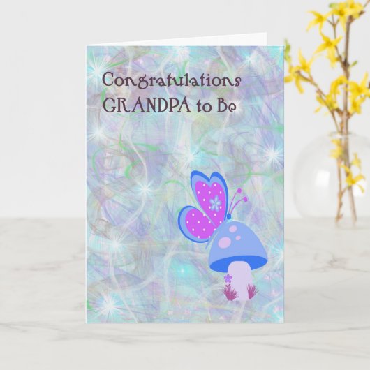 Opa feliciteert Kaart (Gele Bloem)