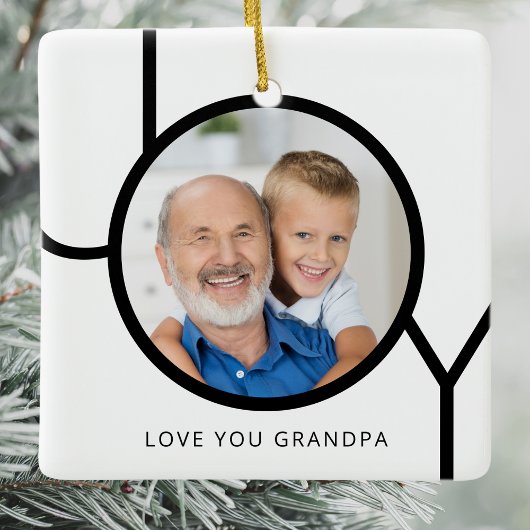 Opa Foto Kerstmis Keramisch Ornament