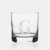 Opa gepersonaliseerde naam monogram whisky glas (Achterkant)