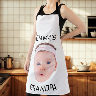 Opa Gift, Aangepaste Baby Gezicht, Foto Gift Schort