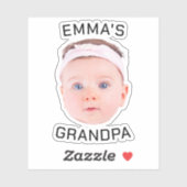 Opa Gift, Aangepaste Baby Gezicht, Foto Gift Sticker (Vel)