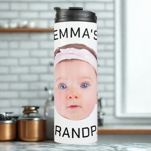 Opa Gift, Aangepaste Baby Gezicht, Foto Gift Thermosbeker