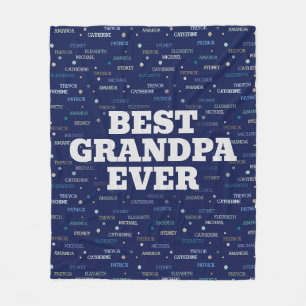 Opa Gift Kleinkinderen 5-7 Namen Fleece Deken