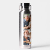 opa | Grootvader Eenvoudig 4 Aangepast fotojaar Waterfles (Achterkant)