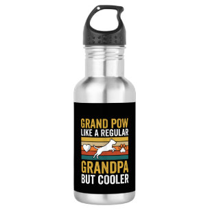 Opa Grootvader Hond Liefhebber Retro Waterfles