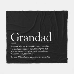 Opa Grootvader Opa Definitie Fleece Deken