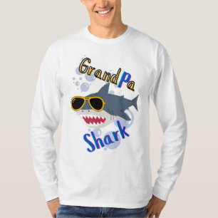 Opa haai, cool met bril t-shirt