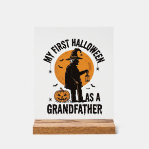 Opa Halloween Shirt Eerste enge opa_1 Acryl Bord