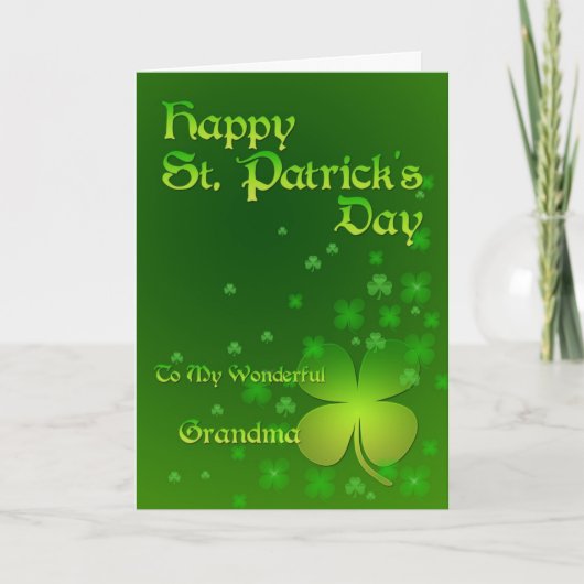Opa, Happy St Patrick's day card Kaart (Voorkant)