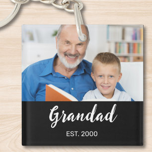 Opa heeft het moderne schrift foto sleutelhanger