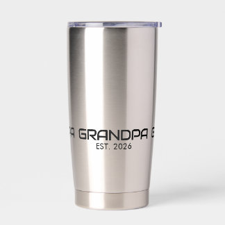 Opa heeft nieuwe opa cadeau opgericht geïsoleerde drinkbeker