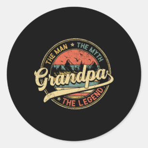 Opa het Man de mythe de legendarische spat Ronde Sticker
