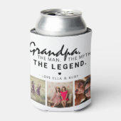 Opa. Het Man. De mythe. De Legende. 3 Foto Blikjeskoeler (Blikje Voorkant)