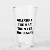 Opa Het Man De mythe De Legende Aangepaste tekst Glas (Voorkant)