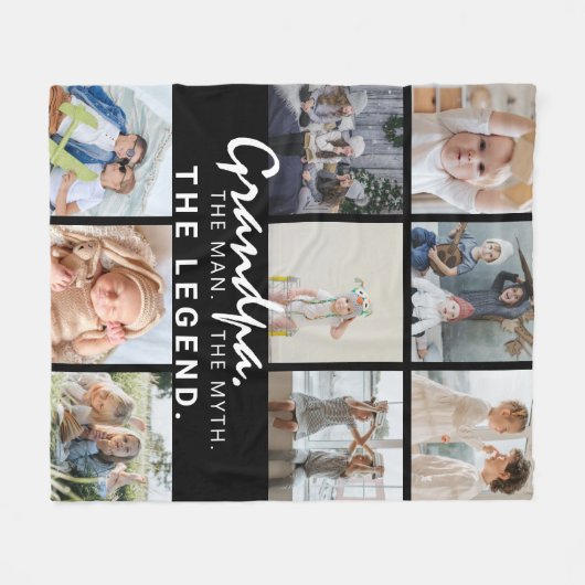 Opa. Het Man. De mythe. De Legende. | Foto Fleece Deken (Voorkant (Horizontaal))