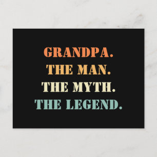 Opa het Man de mythe de Legende Vaderdag Briefkaart