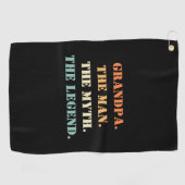 Opa het Man de mythe de Legende Vaderdag Golfhanddoek (Horizontaal)