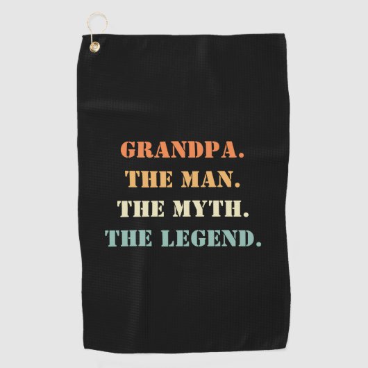 Opa het Man de mythe de Legende Vaderdag Golfhanddoek (Voorkant)