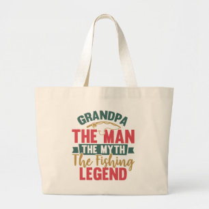 Opa - het Man, de mythe, de Vissende leger Grote Tote Bag