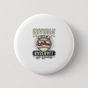 Opa-honkbal vintage graveer shirt ontwerp_1 ronde button 5,7 cm