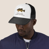 Opa houdt van kindernaam en Vist met bas Trucker Pet (In situ)