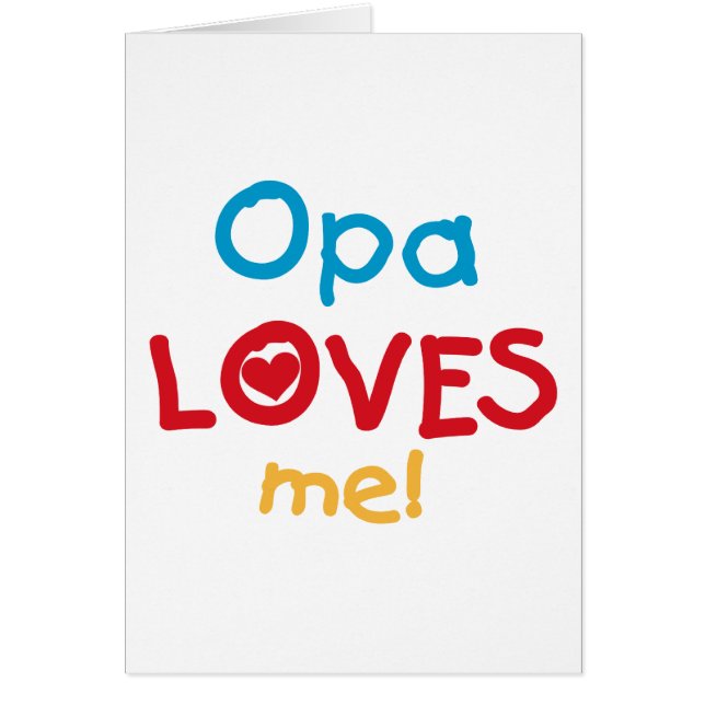 Opa houdt van me T-shirts en cadeautjes (Voorkant)