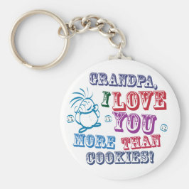 Opa ik hou meer van je dan van koekjes! sleutelhanger
