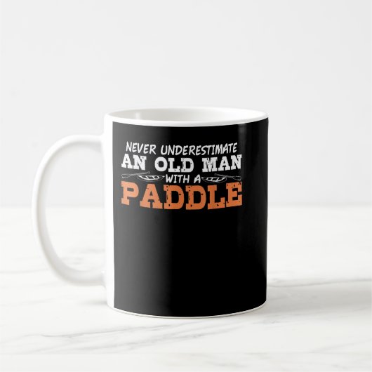 Opa in ruste Paddle Canoe Joke Kayak Kayaking C Koffiemok (Links)