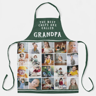 Opa is de beste Chef Green Photo Collage Schort