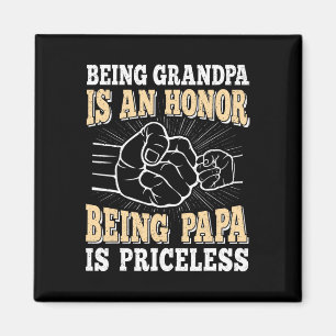 Opa is een eer Papa is onbetaalbaar vader Fa Magneet