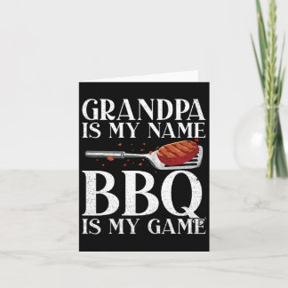 Opa is mijn naam BBQ is mijn spel Barbecue Grillin Kaart