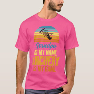 Opa is mijn naam Boogschieten mijn spel Boogschiet T-shirt