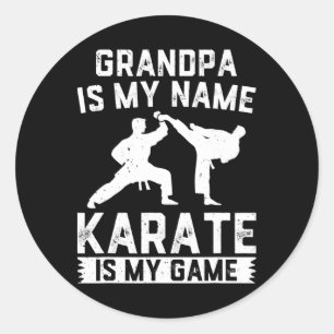 Opa is mijn naam Karate is mijn spel - Karate Gran Ronde Sticker