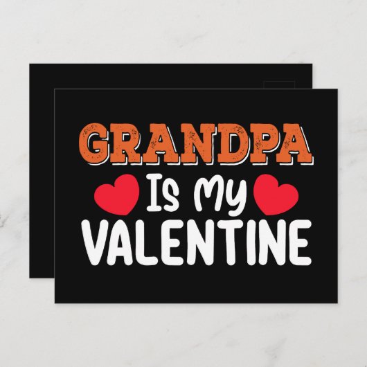 Opa is mijn Valentijnsdag familie zoon dochter Briefkaart (Voorkant / Achterkant)