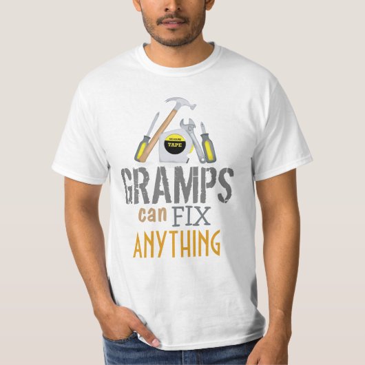 Opa kan alles oplossen wat Cool Modern Whimsical k T-shirt (Voorkant)