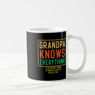 Opa kent alles Funny Grandpa Fathers Day Koffiemok