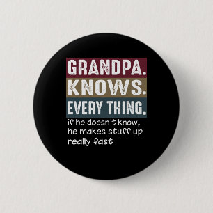 Opa kent alles wat is ronde button 5,7 cm