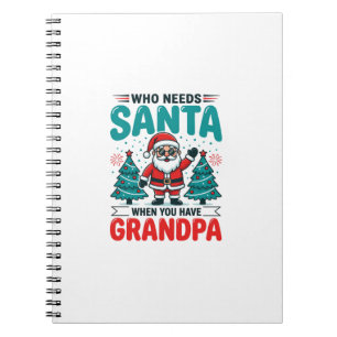 Opa Kerstmis Kerstman Familie Notitieboek
