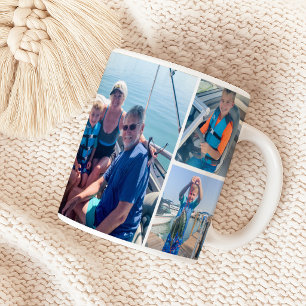 Opa kleinkinderen foto collage wrap koffiemok