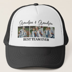 Opa & kleinzoon Beste Team Ooit Custom 3 Foto's Trucker Pet
