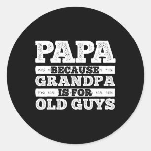 Opa kunst voor mannen Opa Ouder Vader Ronde Sticker