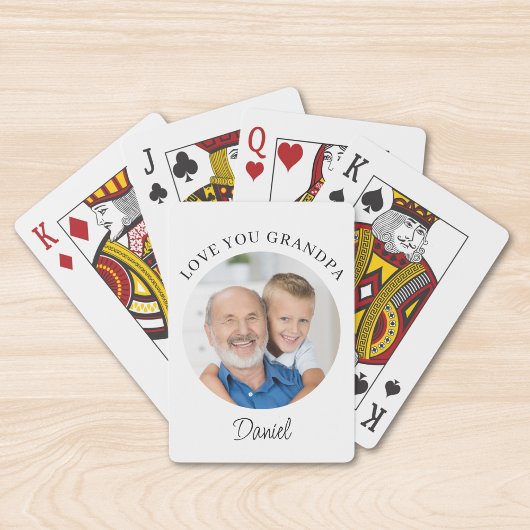 Opa Lief Foto Pokerkaarten