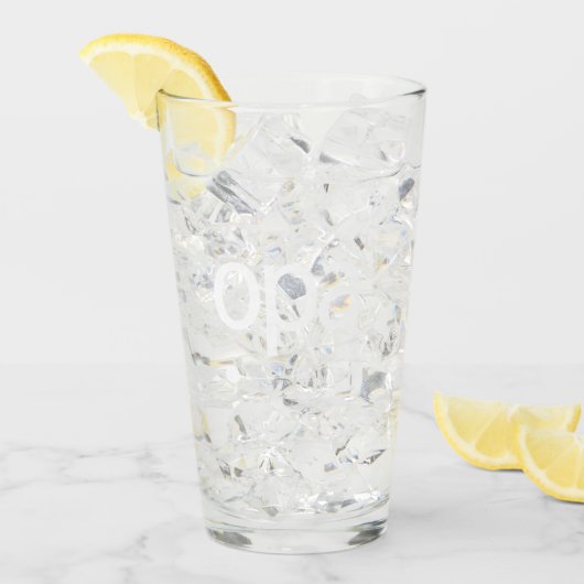 OPA Logo Glazen Tumbler - Witte logo (Voorkant ijs)